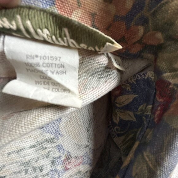 Norm Thompson Womens Tapestry Multicolor Floral Button Front Jacket Large Casual - Picture 4 of 7